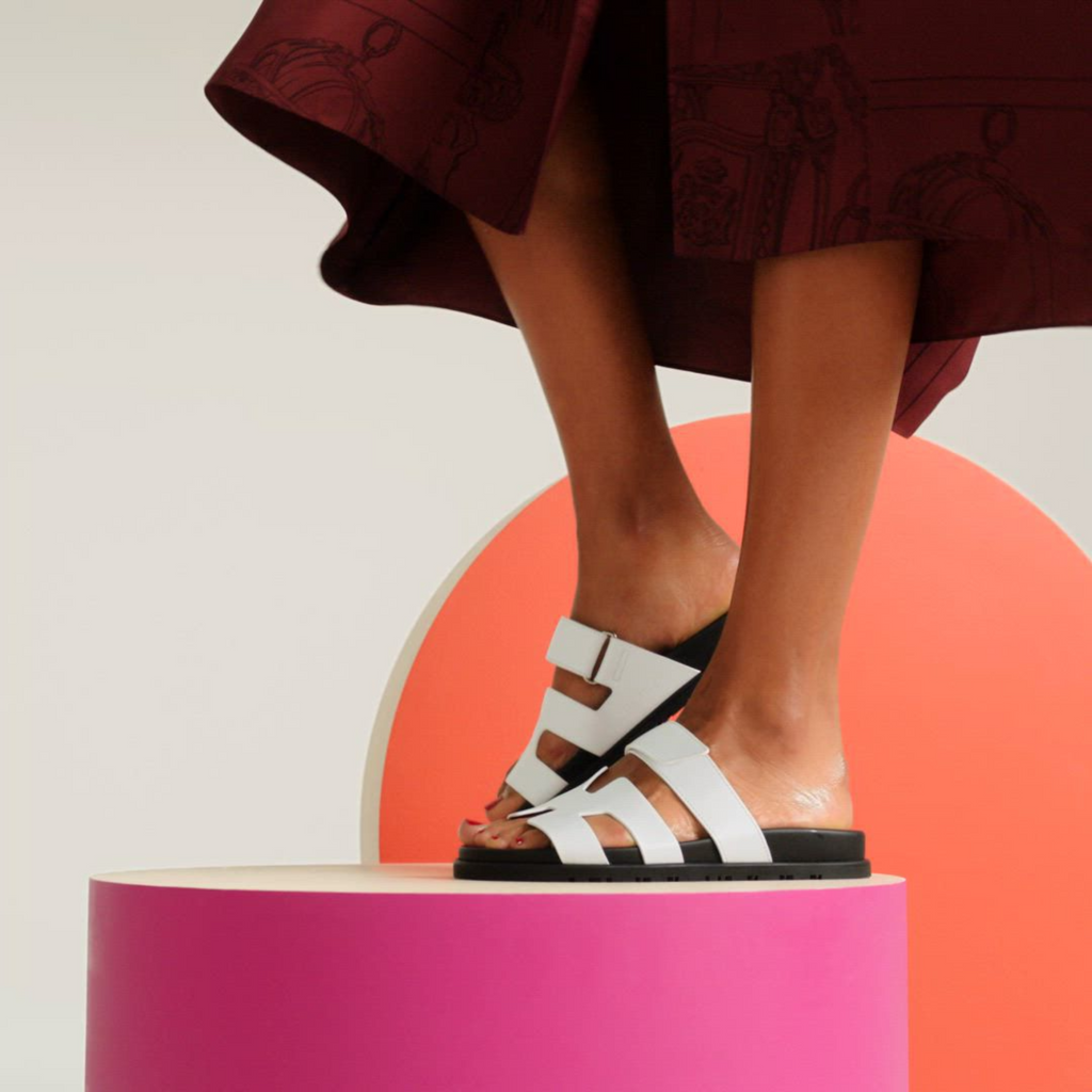 Hermes Chypre Sandal - Blanc