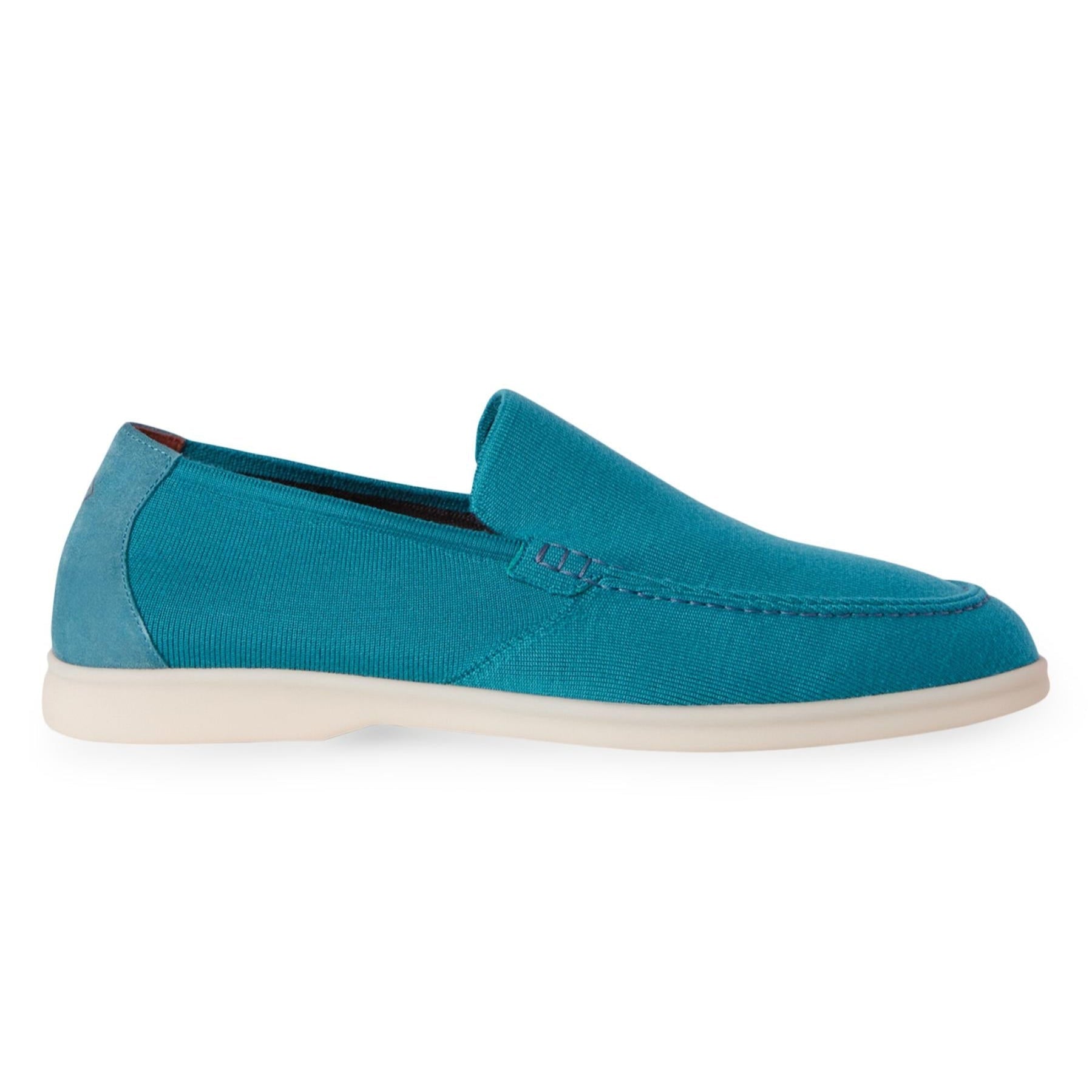 Loro Piana Summer Knit Walk Wish Suede Loafers - Blue Sorbet (233)