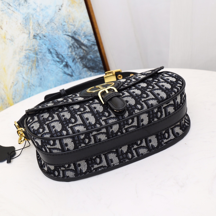 Dior Bobby East West Bag - Blue Dior Oblique Jacquard