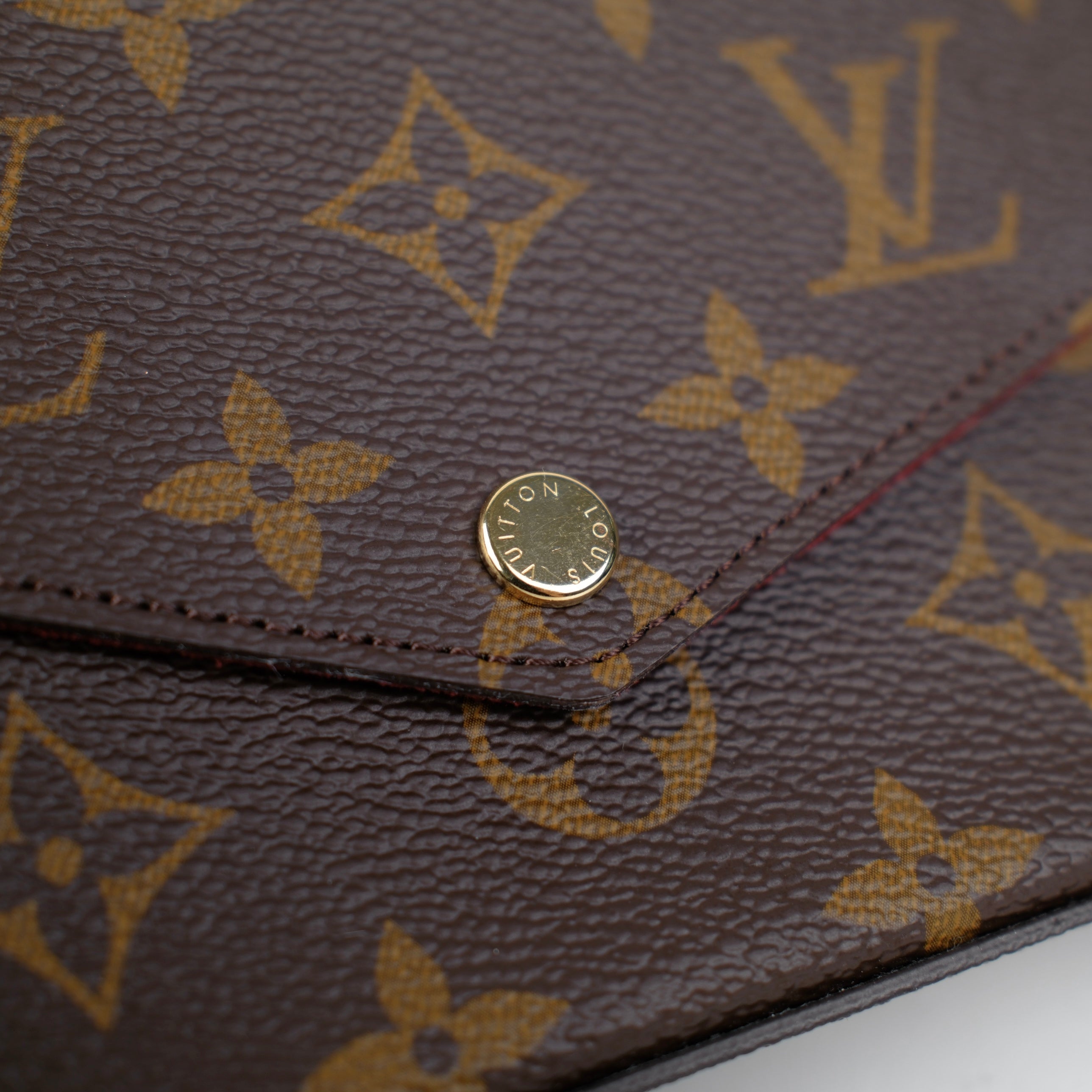 Louis Vuitton Pochette Félicie Chain Shoulder Bag - Brown Coated Canvas