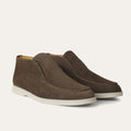 Loro Piana Open Walk Suede Ankle Boot - Warm Gray (MD84)