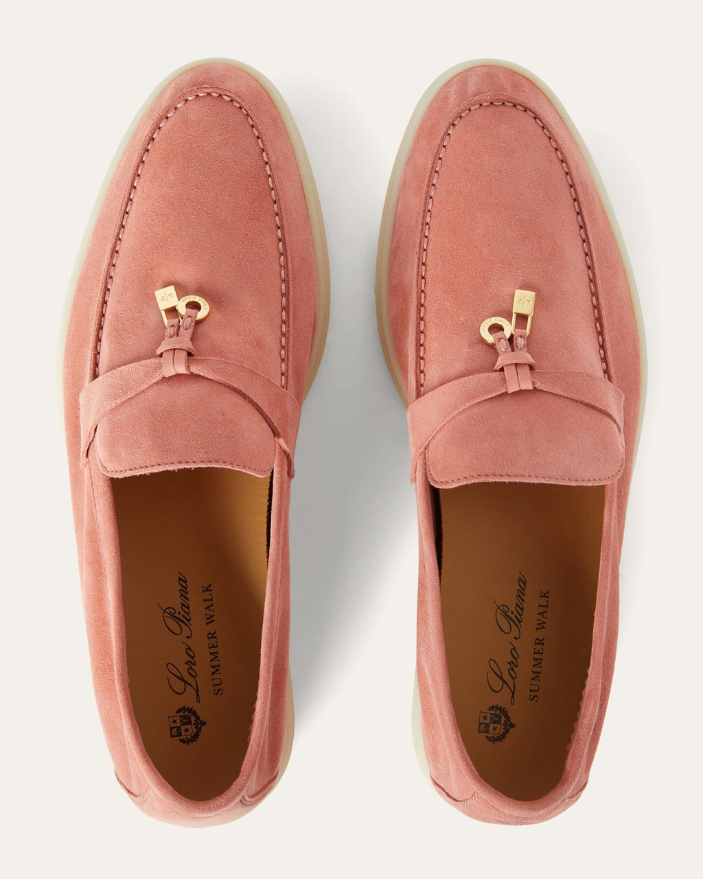 Loro Piana Summer Charms Walk Loafer Suede - Sorbet Pink (303J)