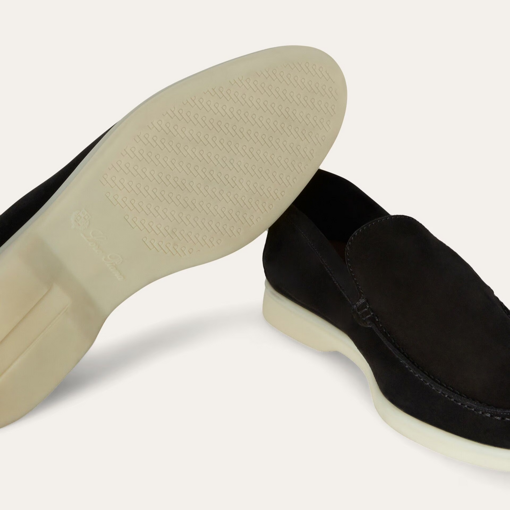 Loro Piana Summer Walk Suede Loafer - Black (8000)