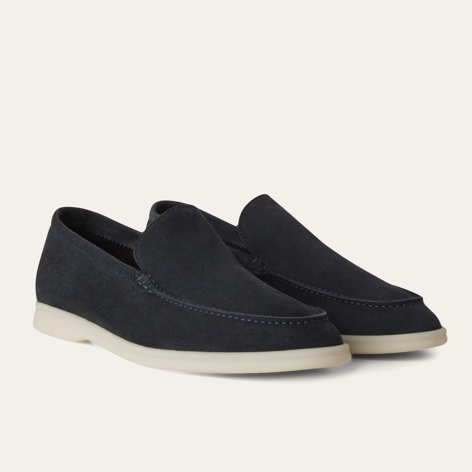 Loro Piana Summer Walk Suede Loafers -  Classic Blue (178)