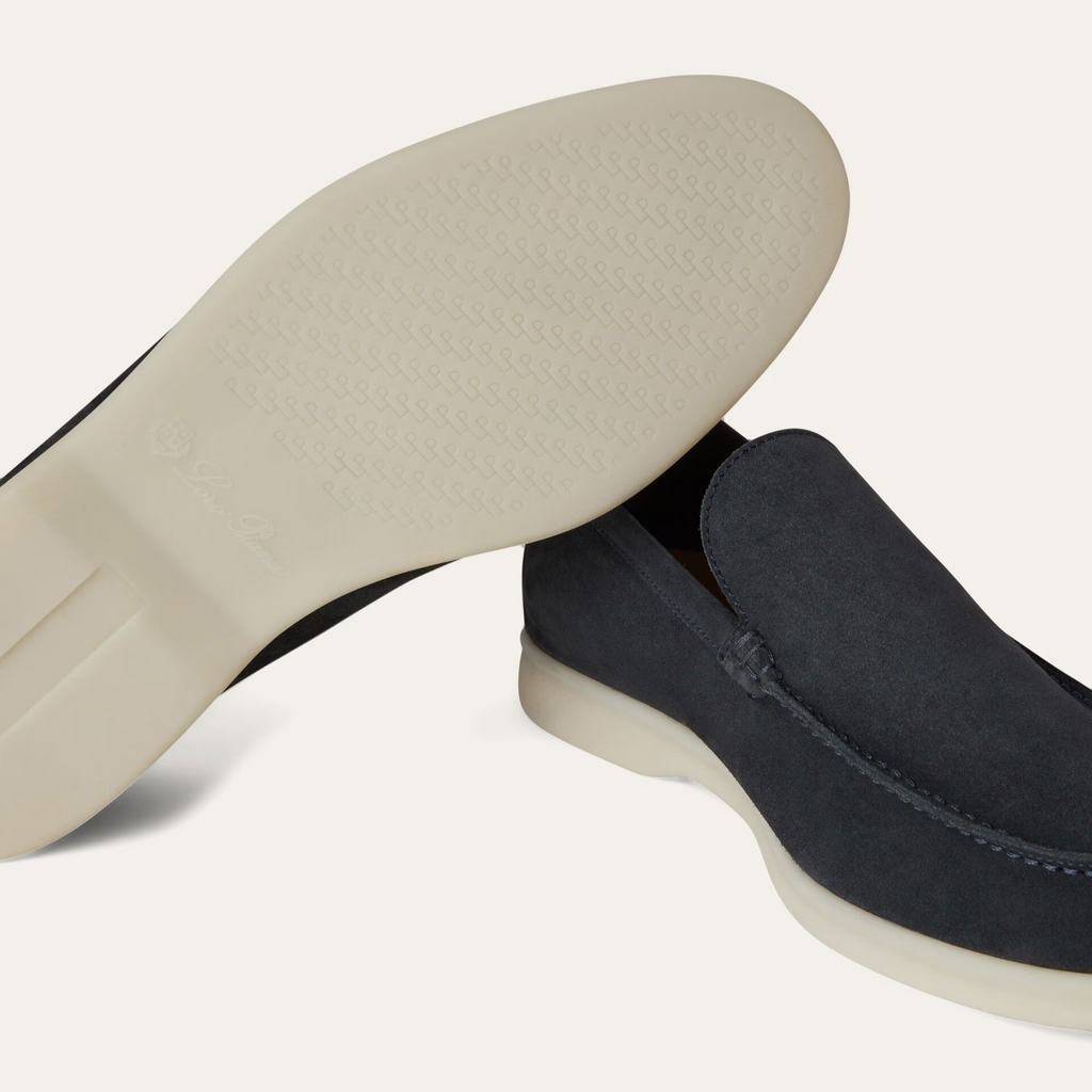 Loro Piana Summer Walk Suede Loafers - Classic Blue (178)