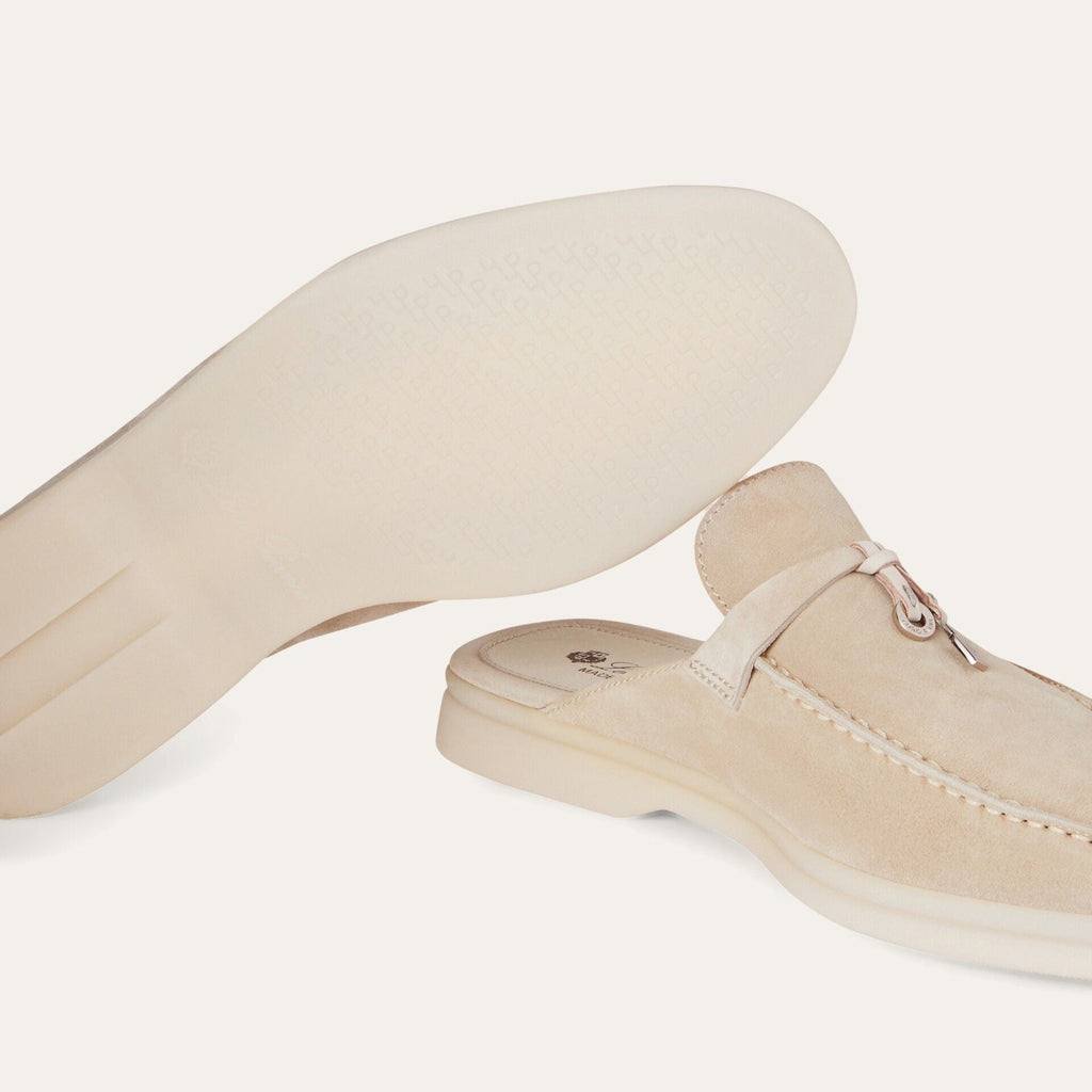 Loro Piana Babouche Charms Walk Suede Loafer - Linen (D746)