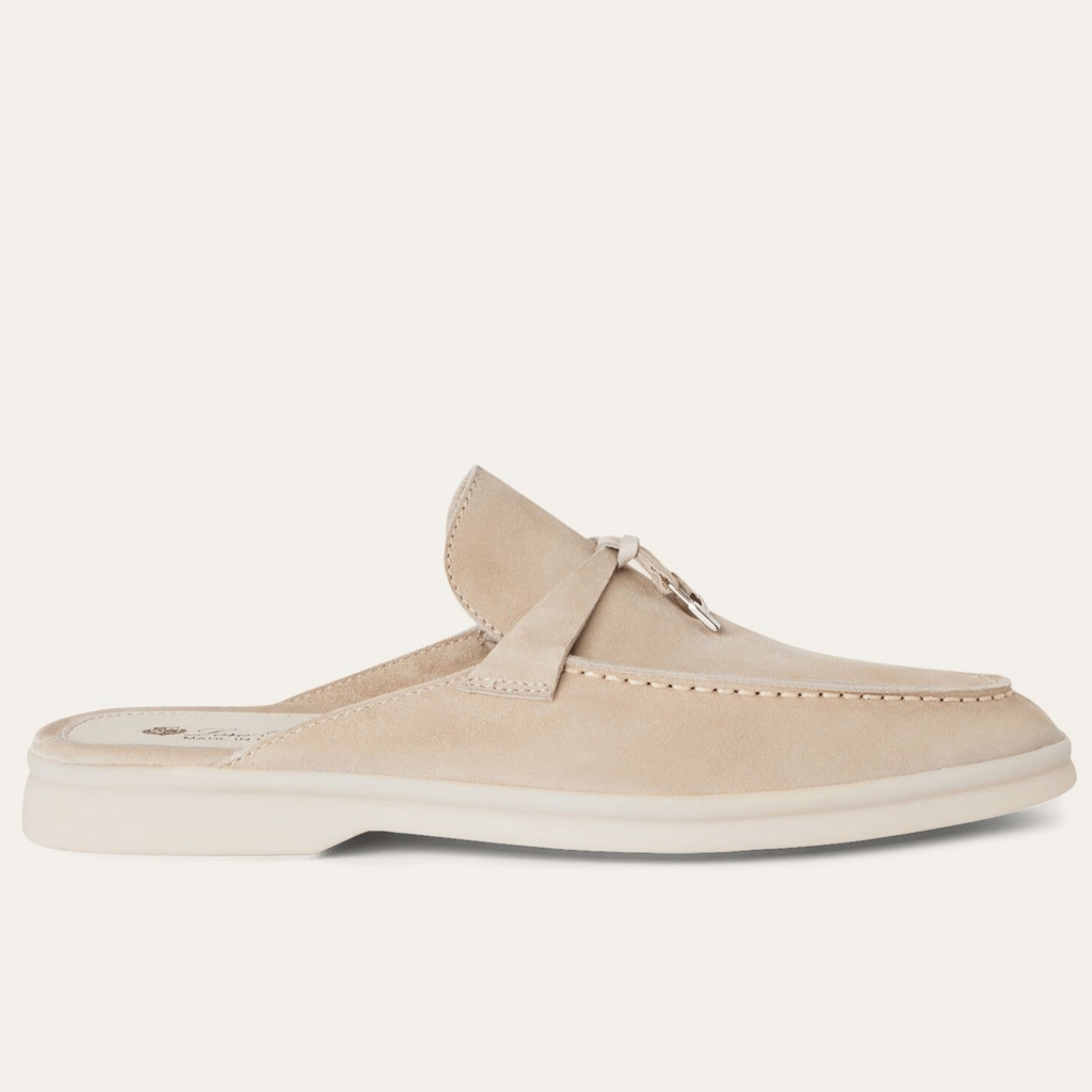 Loro Piana Babouche Charms Walk Suede Loafer - Linen (D746)