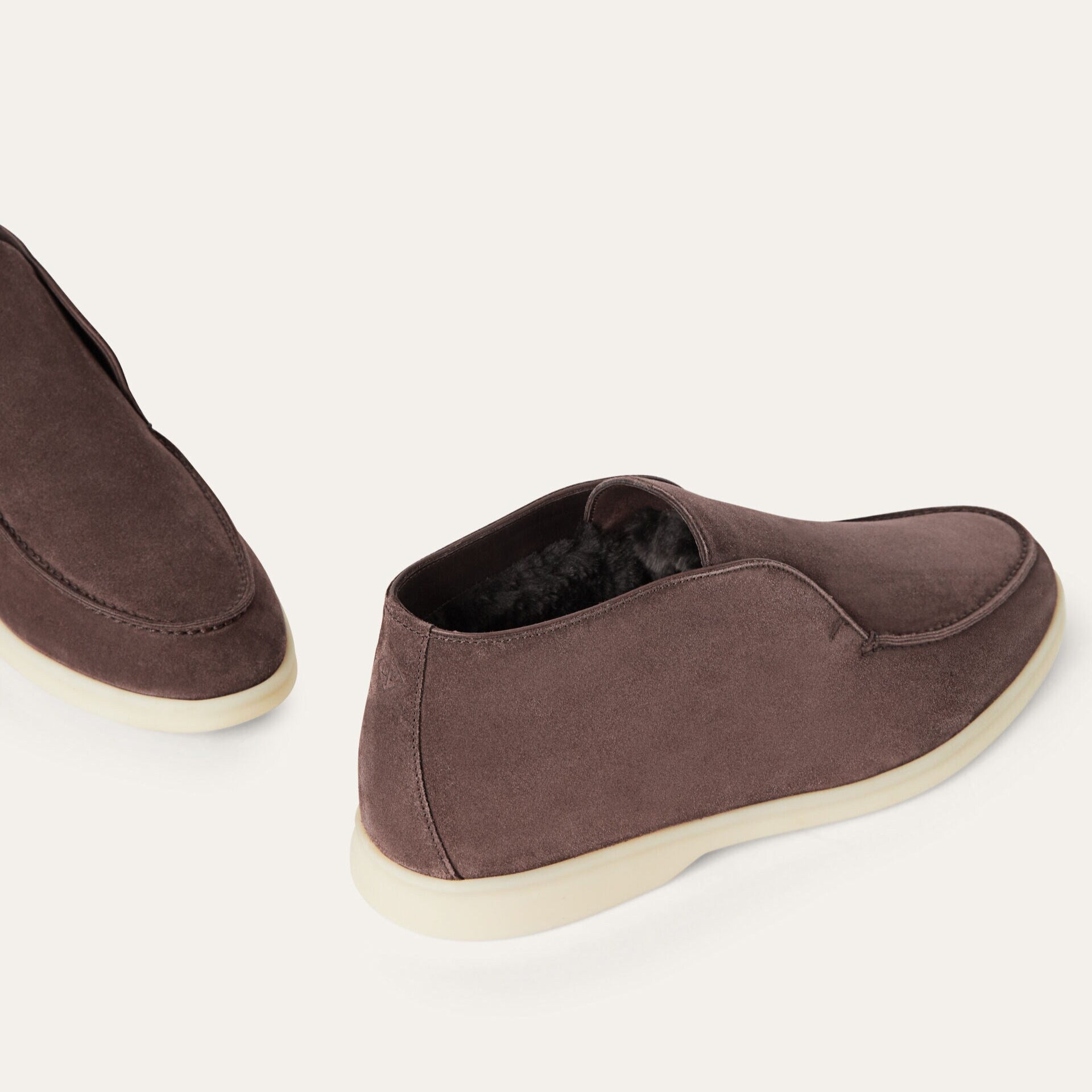 Loro Piana Open Walk Suede Ankle Boots - Warm Gray (MD84)