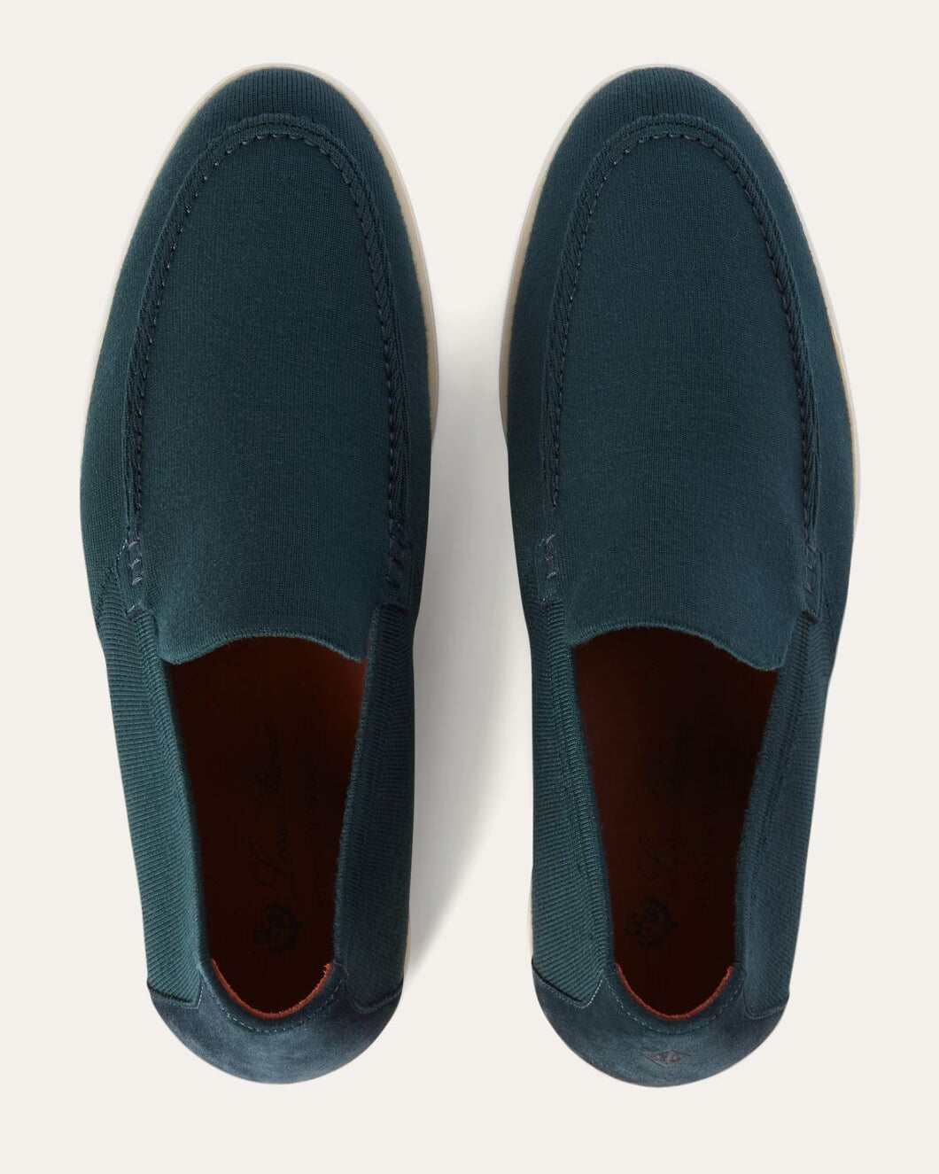 Loro Piana Summer Knitted Walk Wish® Wool Loafers - Petroleum Green