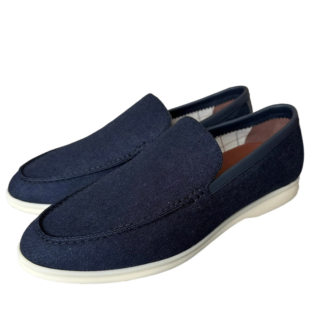 Loro Piana Summer Knitted Walk Wish® Wool Loafers - Blue