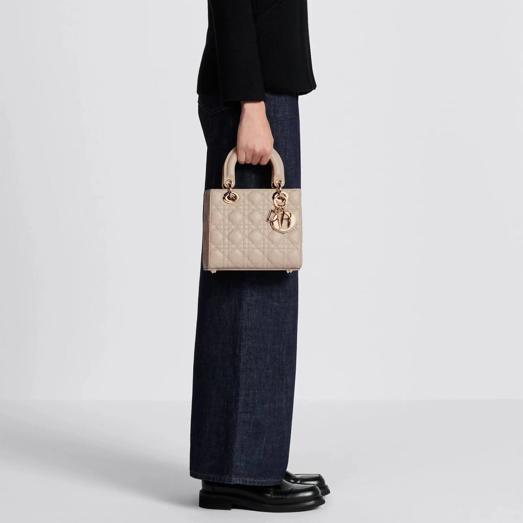Dior Small Lady Dior Bag - Powder Beige Cannage Lamskin