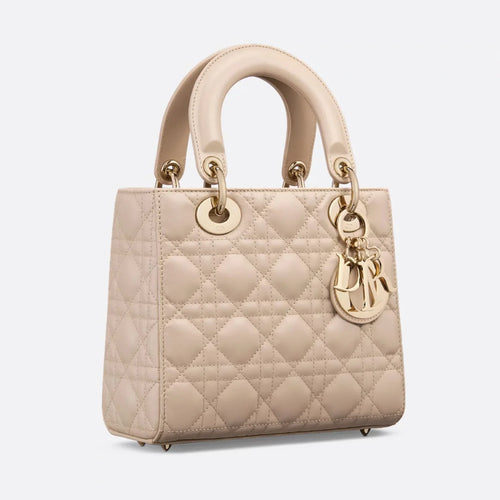 Dior Small Lady Dior Bag - Powder Beige Cannage Lamskin