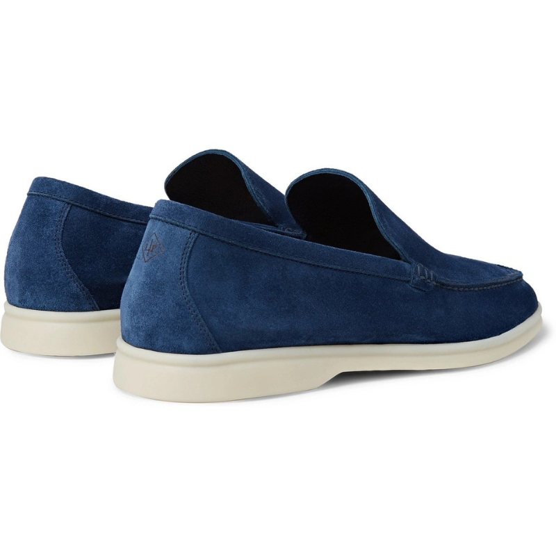 Loro Piana Summer Walk Signature Suede Loafer - Blue (181)