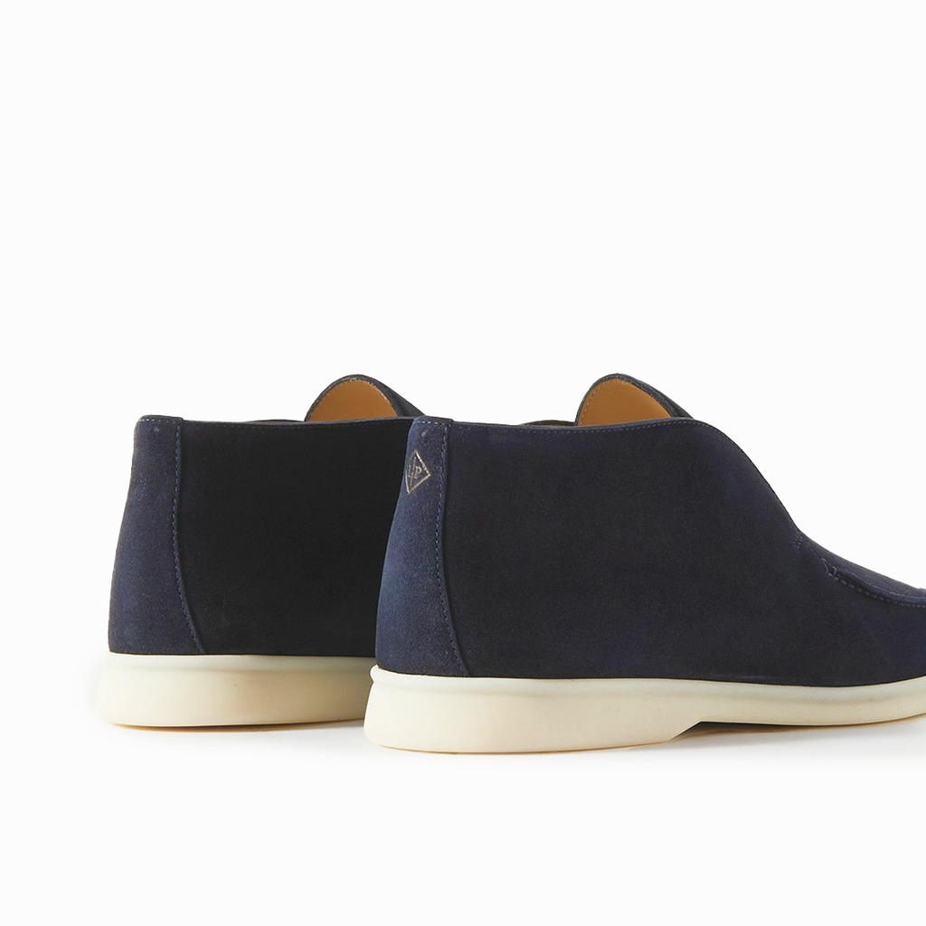 Loro Piana Open Walk Suede Boots - Navy Blue (242)