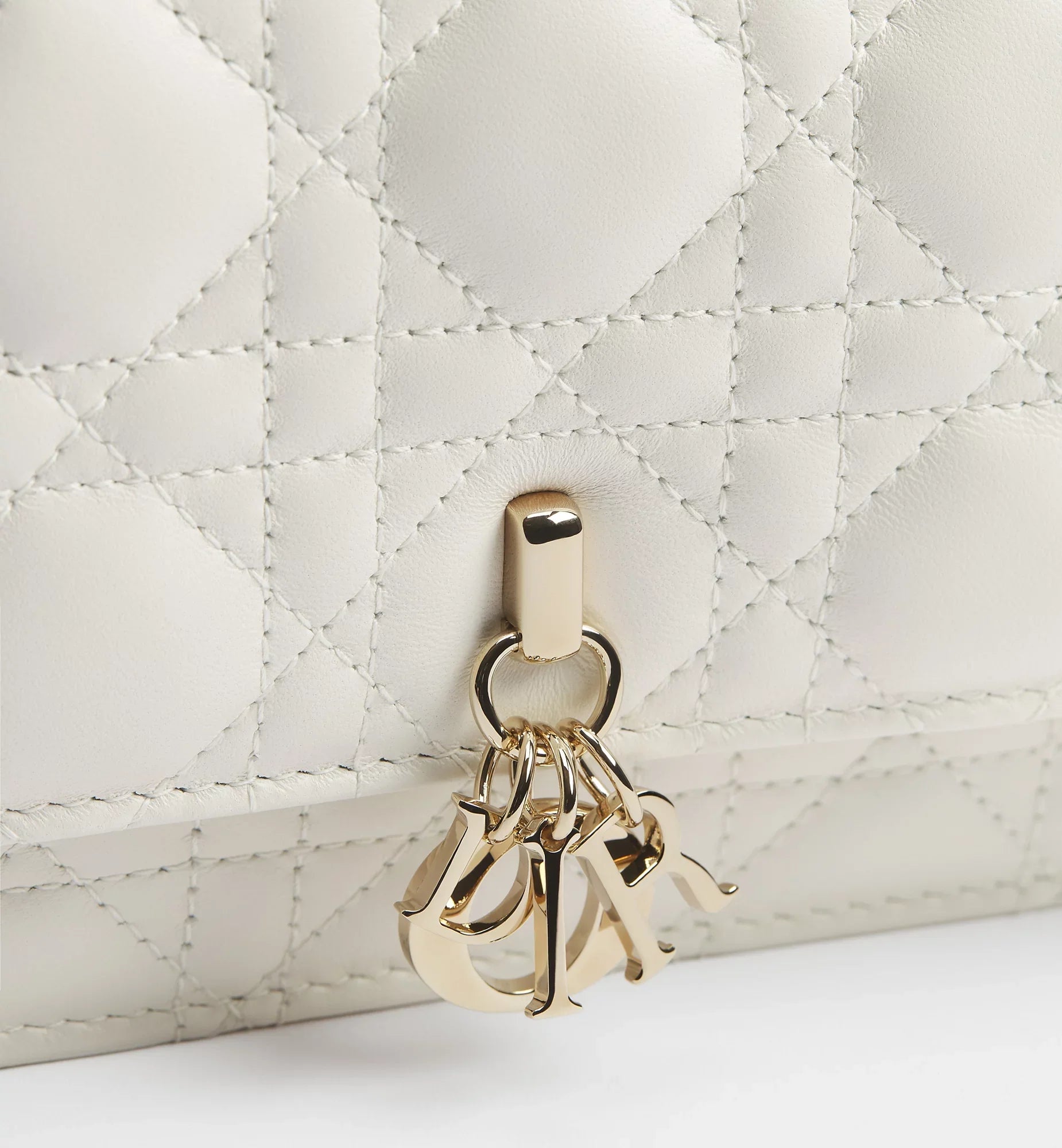 Dior My Dior Cannage Lambskin Mini Bag - Latte