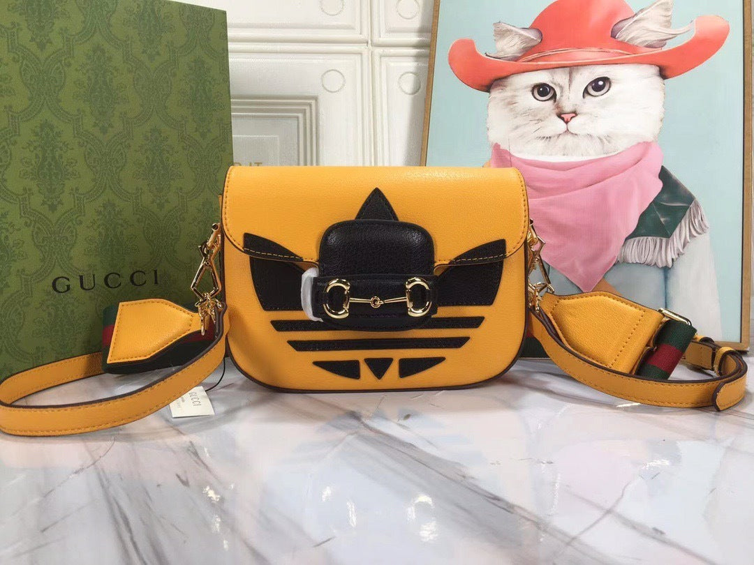 Gucci x Adidas Horsebit 1955 Mini Shoulder Bag – Yellow