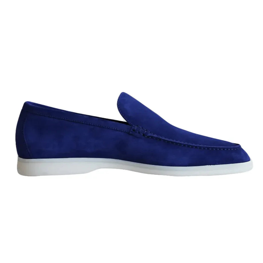 Loro Piana Summer Walk Suede Loafer - Cobalt Ink (135)