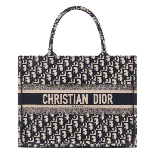 Dior Medium Dior Book Tote - Navy Blue