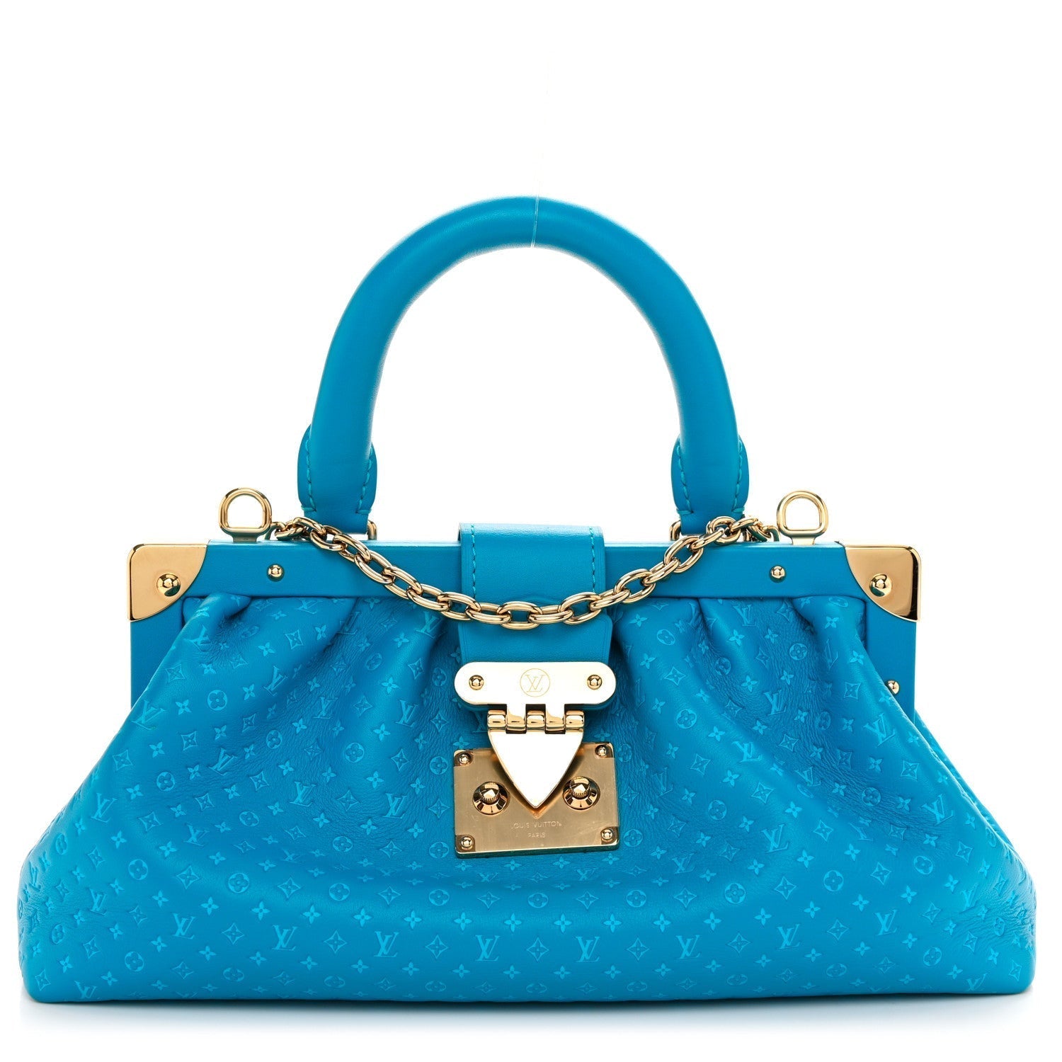 Louis Vuitton Calfskin Monogram Clutch Bag – Blue