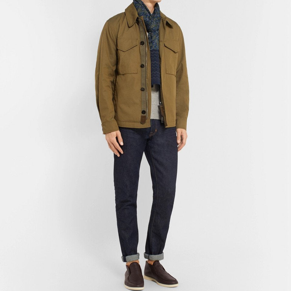 Loro Piana Open Walk Full-Grain Leather Boots – Dark Brown (146)