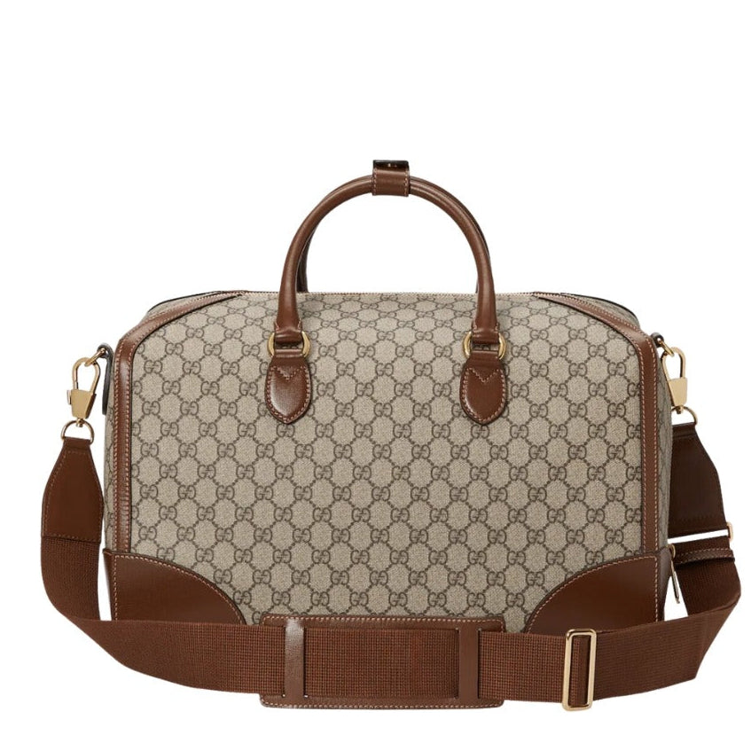 Gucci GG Supreme Canvas Interlocking G Duffle Bag – Brown