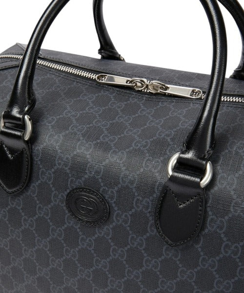 Gucci GG Supreme Canvas Interlocking G Duffle Bag – Black