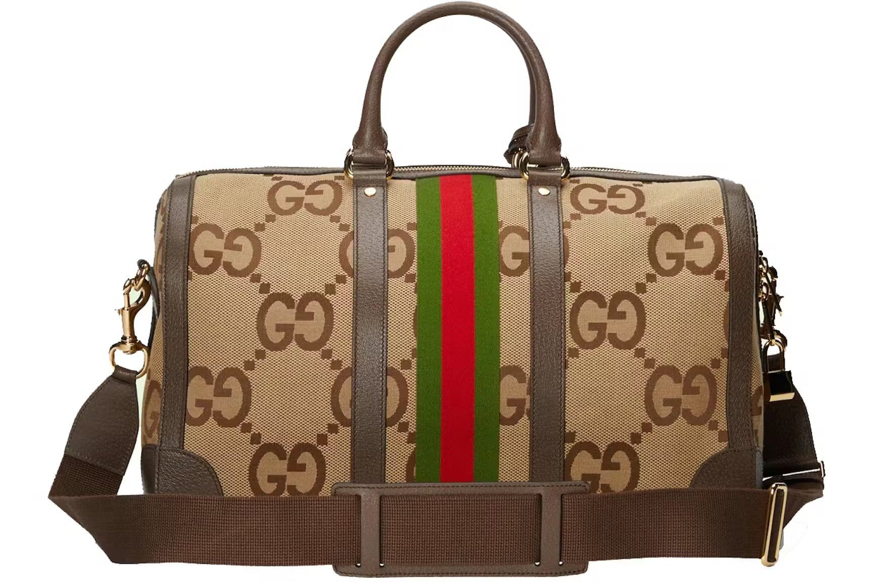 Gucci Jumbo GG Canvas Duffle Bag – Brown