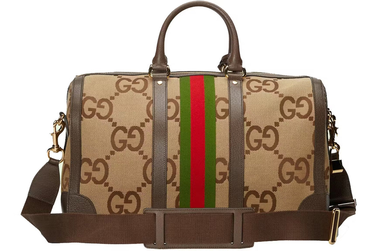 Gucci Jumbo GG Canvas Duffle Bag – Brown