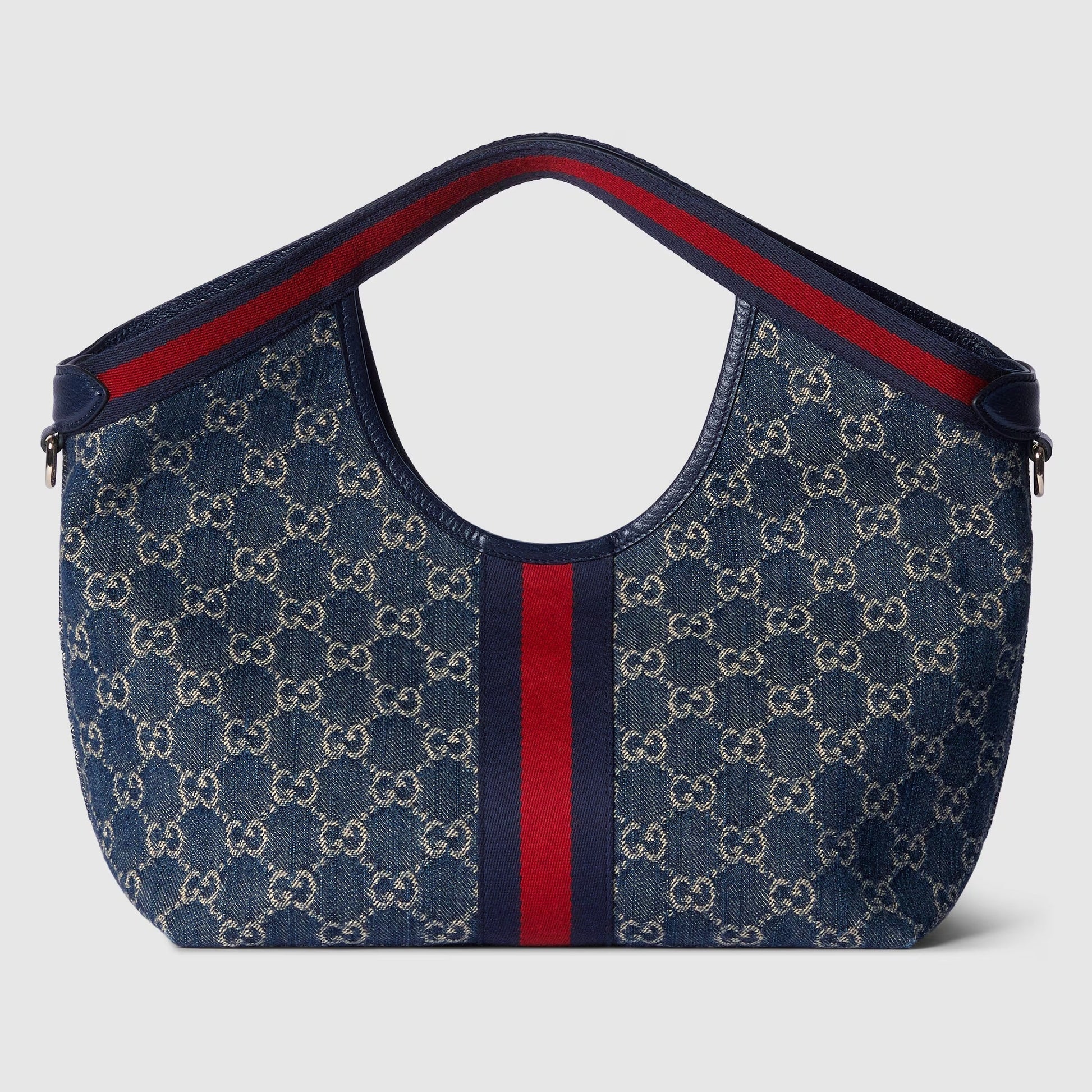 Gucci GG Denim Giglio Small Tote Bag – Blue