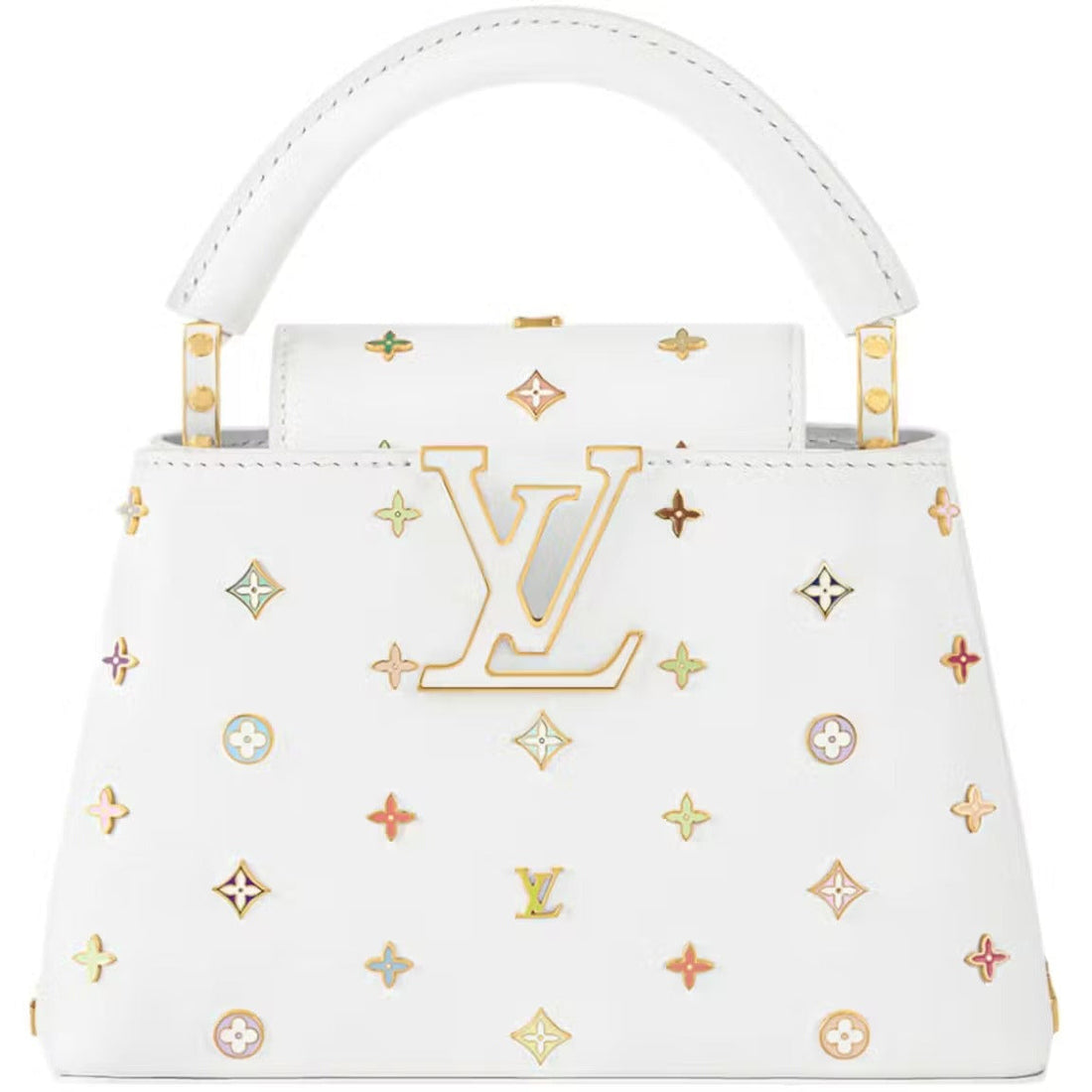 Louis Vuitton x Takashi Murakami Capucines Mini Handbag – White