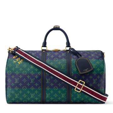 Louis Vuitton Keepall Bandoulière 50 Duffle Bag – Blue Stripes