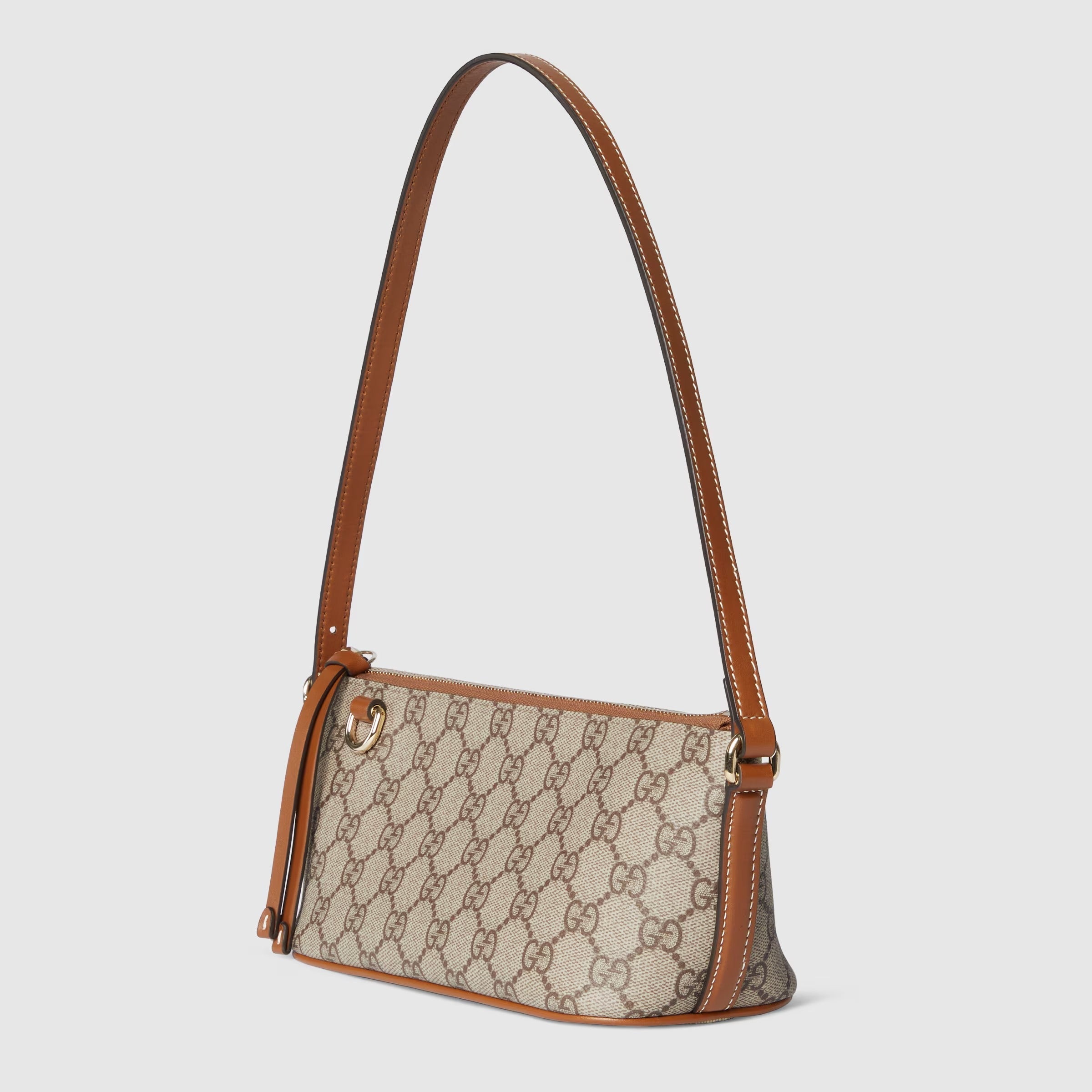 Gucci GG Emblem Small Shoulder Bag – Beige