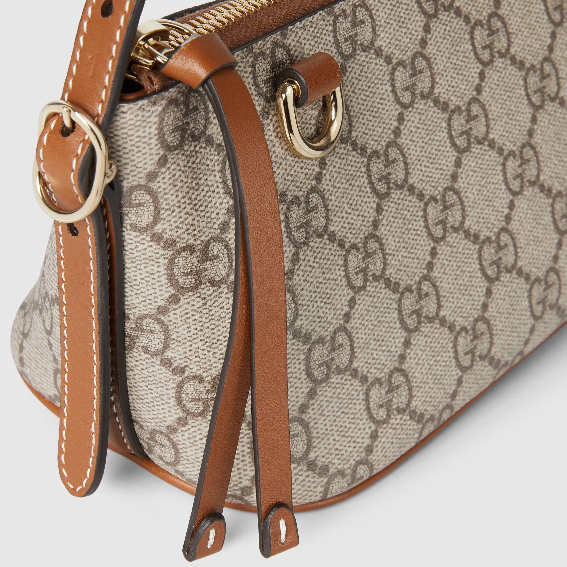 Gucci GG Emblem Small Shoulder Bag – Beige