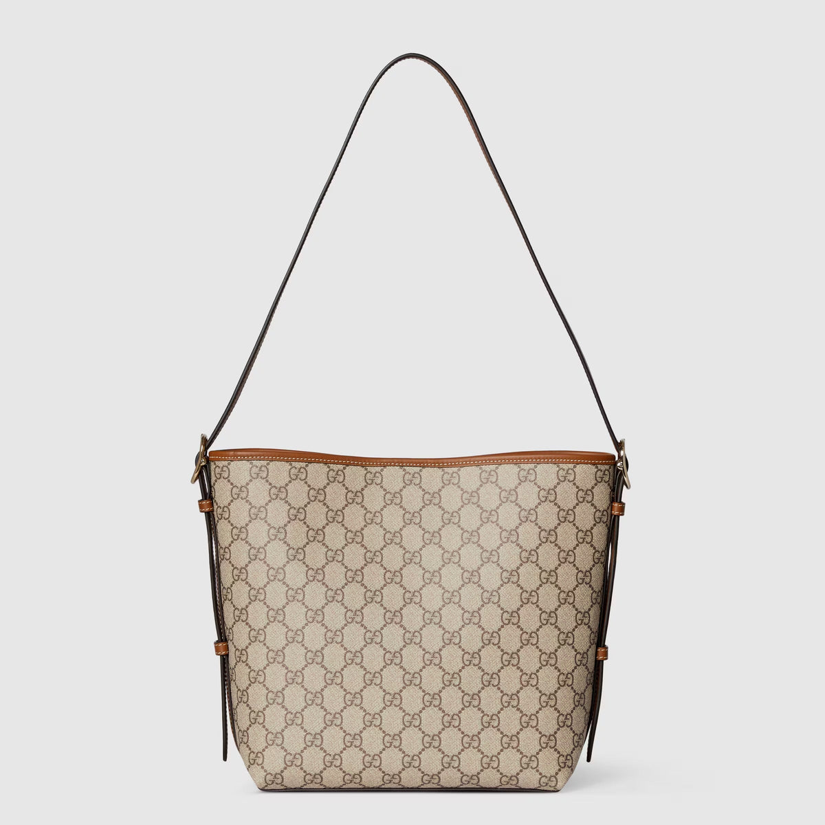 Gucci GG Emblem Small Shoulder Bag – Beige/Brown