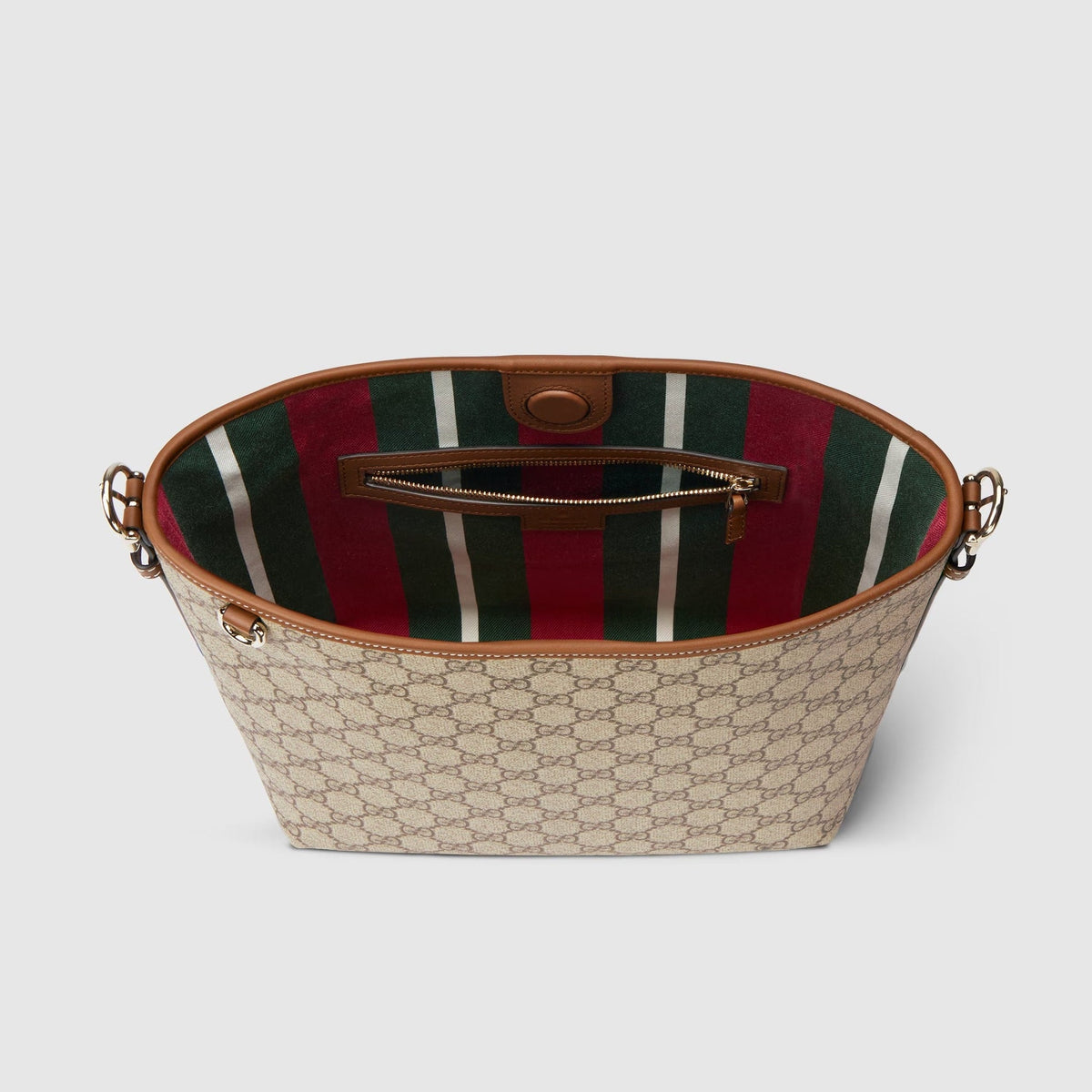 Gucci GG Emblem Small Shoulder Bag – Beige/Brown