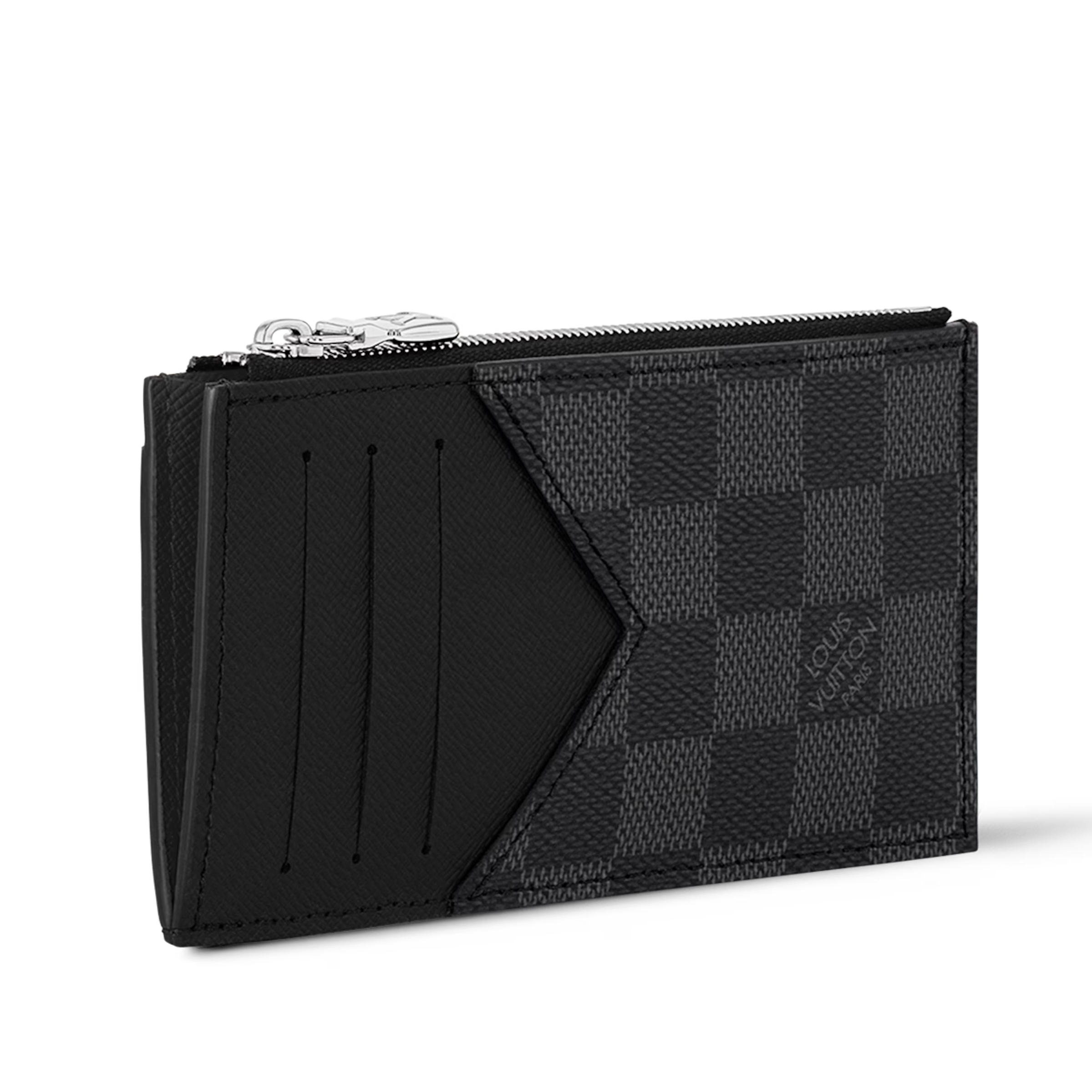 Louis Vuitton Damier Graphite Canvas Coin Card Holder - Black