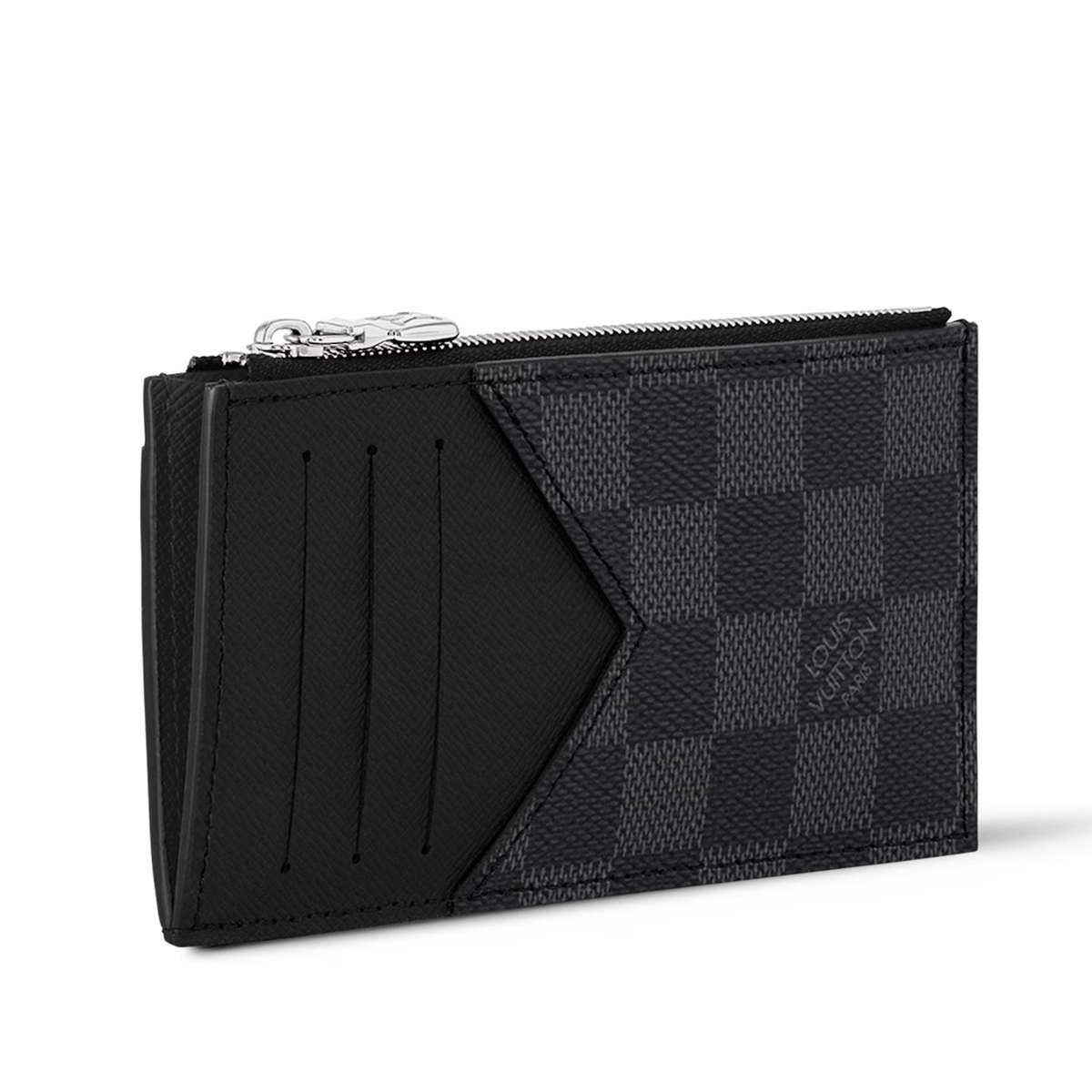 Louis Vuitton Damier Graphite Canvas Coin Card Holder - Black