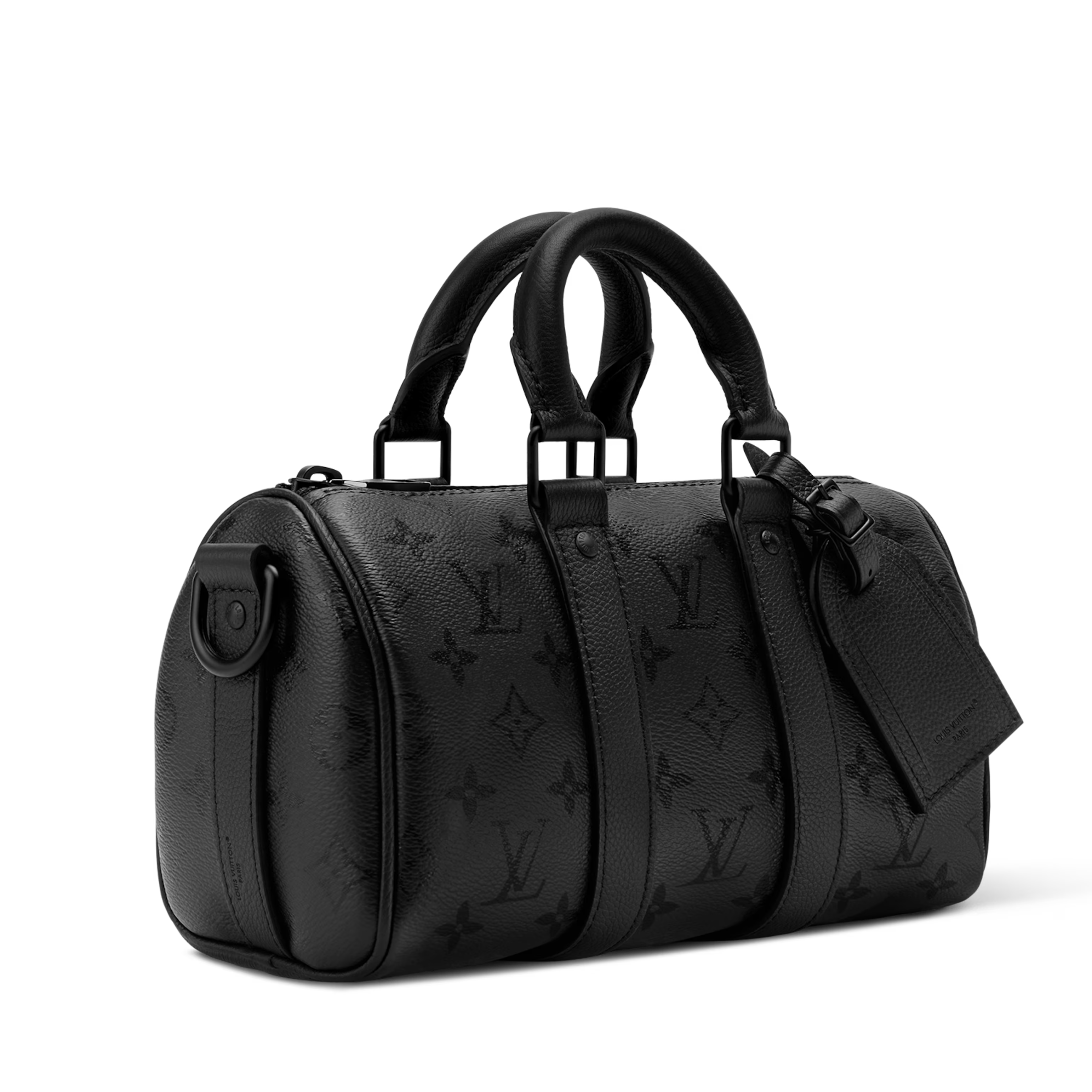 Louis Vuitton Monogram Midnight Canvas Keepall Bandoulière 25 Duffle Bag – Black