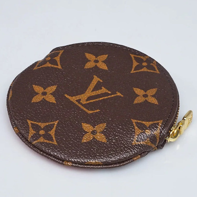 Louis Vuitton Limited Edition Monogram Christmas Round Coin Purse - Brown