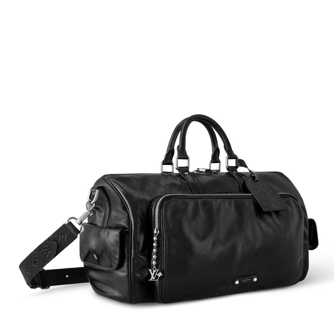 Louis Vuitton Calfskin Keepall Cargo Bandoulière 50 Travel Bag – Black