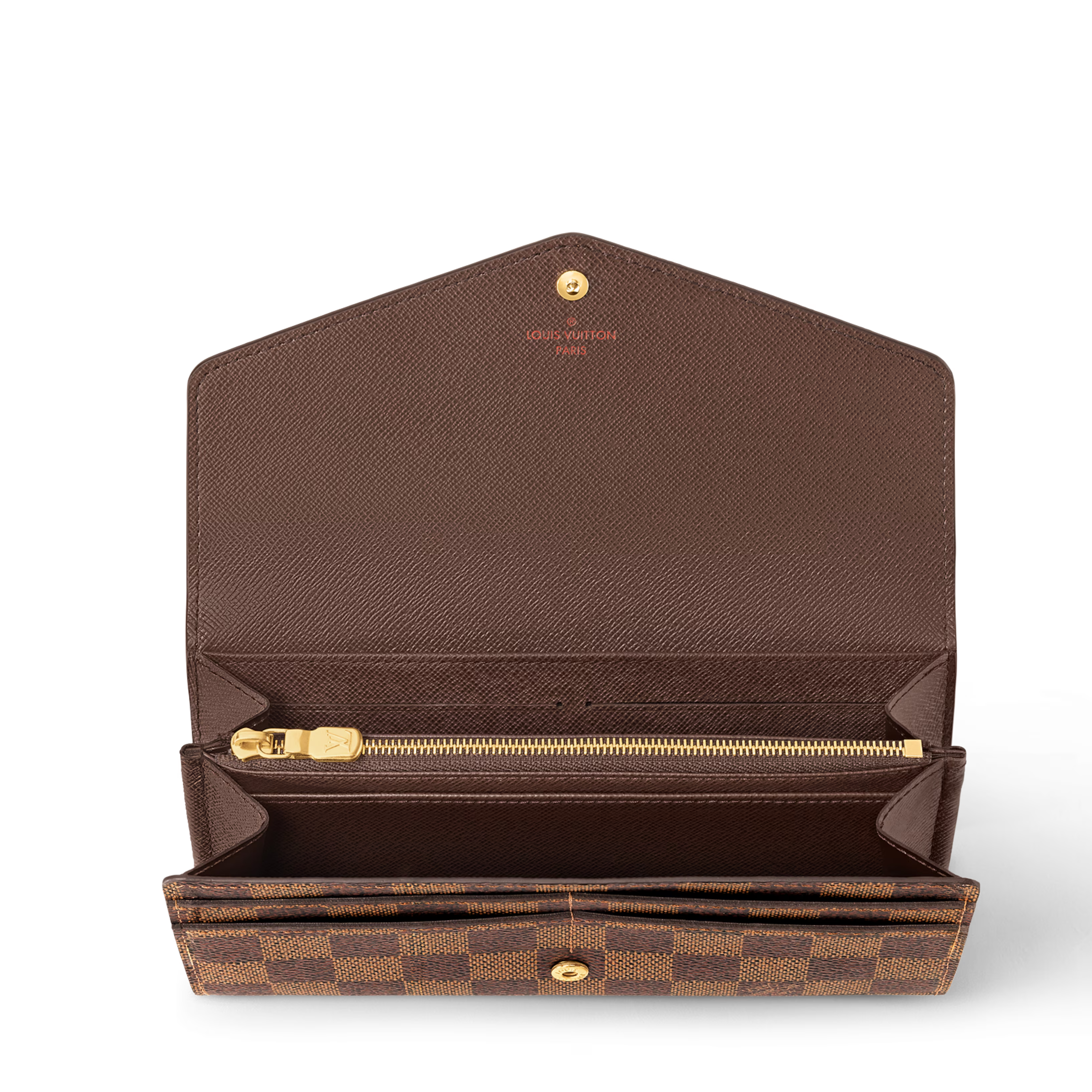 Louis Vuitton Damier Ebene Canvas Sarah Wallet – Brown