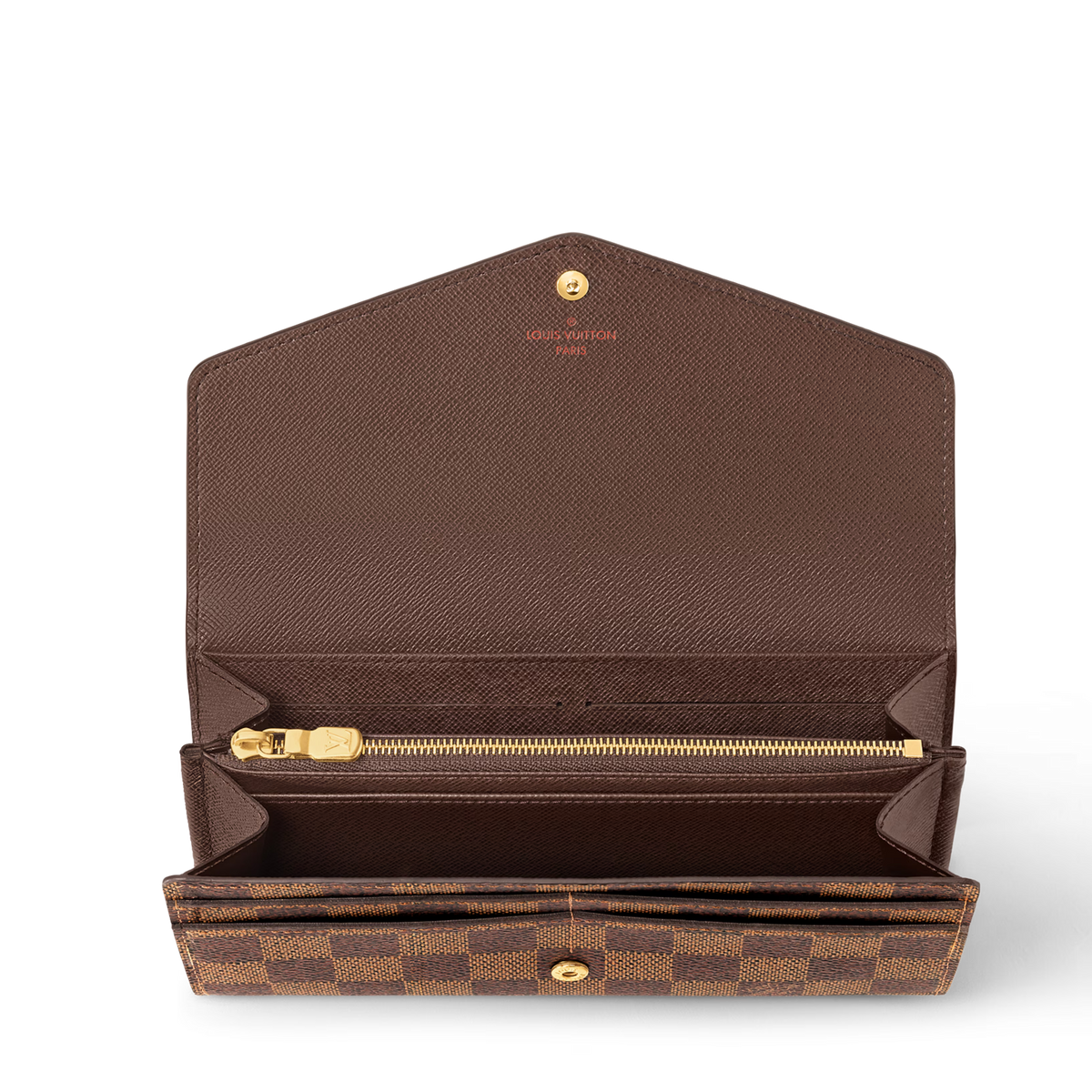 Louis Vuitton Damier Ebene Canvas Sarah Wallet – Brown