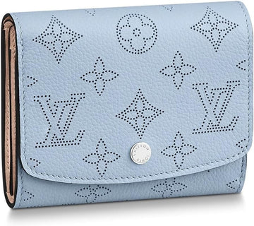 Louis Vuitton Mahina Leather Compact Iris Wallet - Blue
