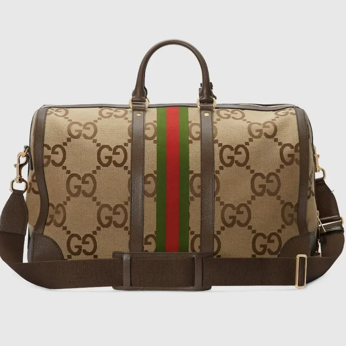 Gucci Jumbo GG Canvas Duffle Bag – Brown