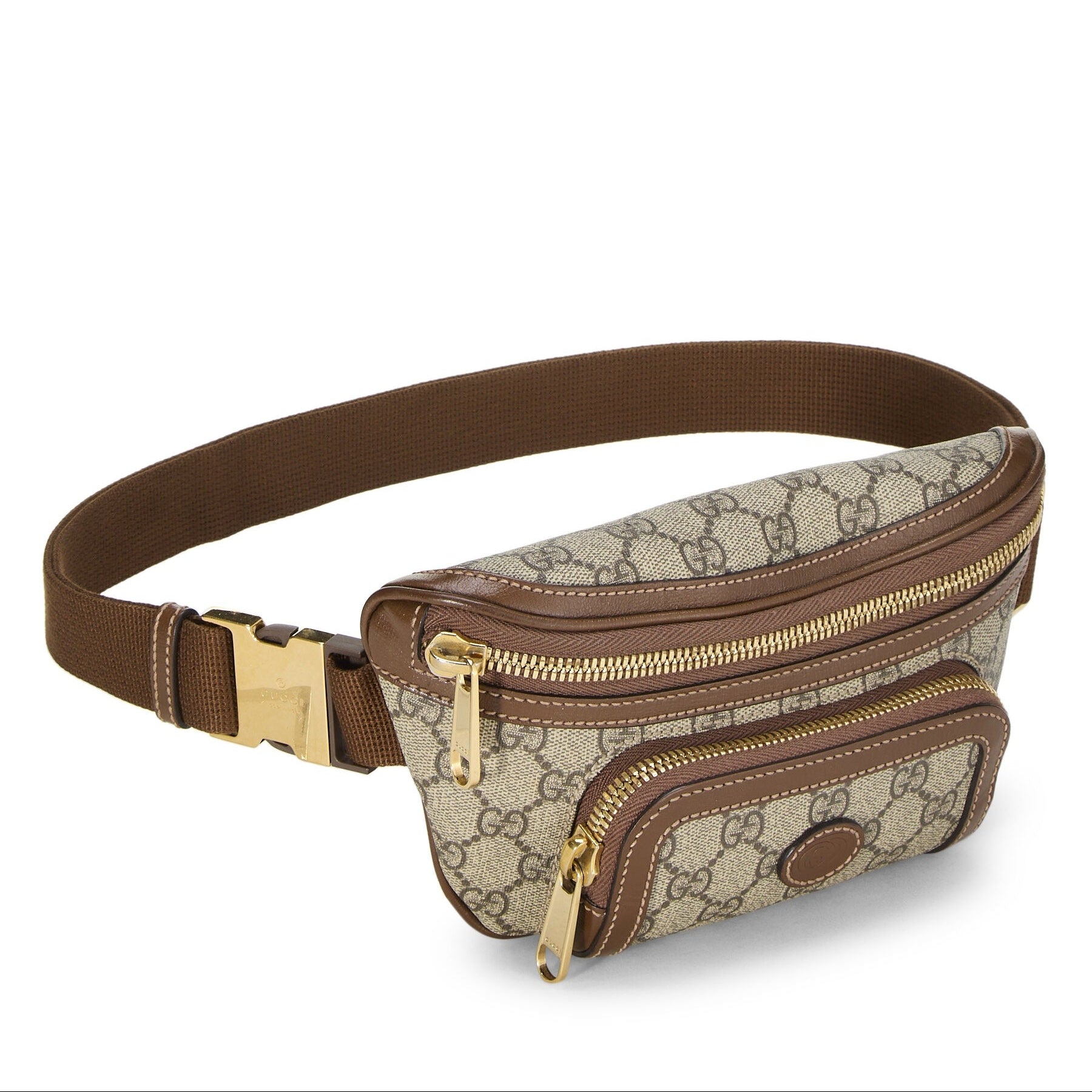 Gucci Interlocking GG Supreme Canvas Belt Bag – Beige & Brown