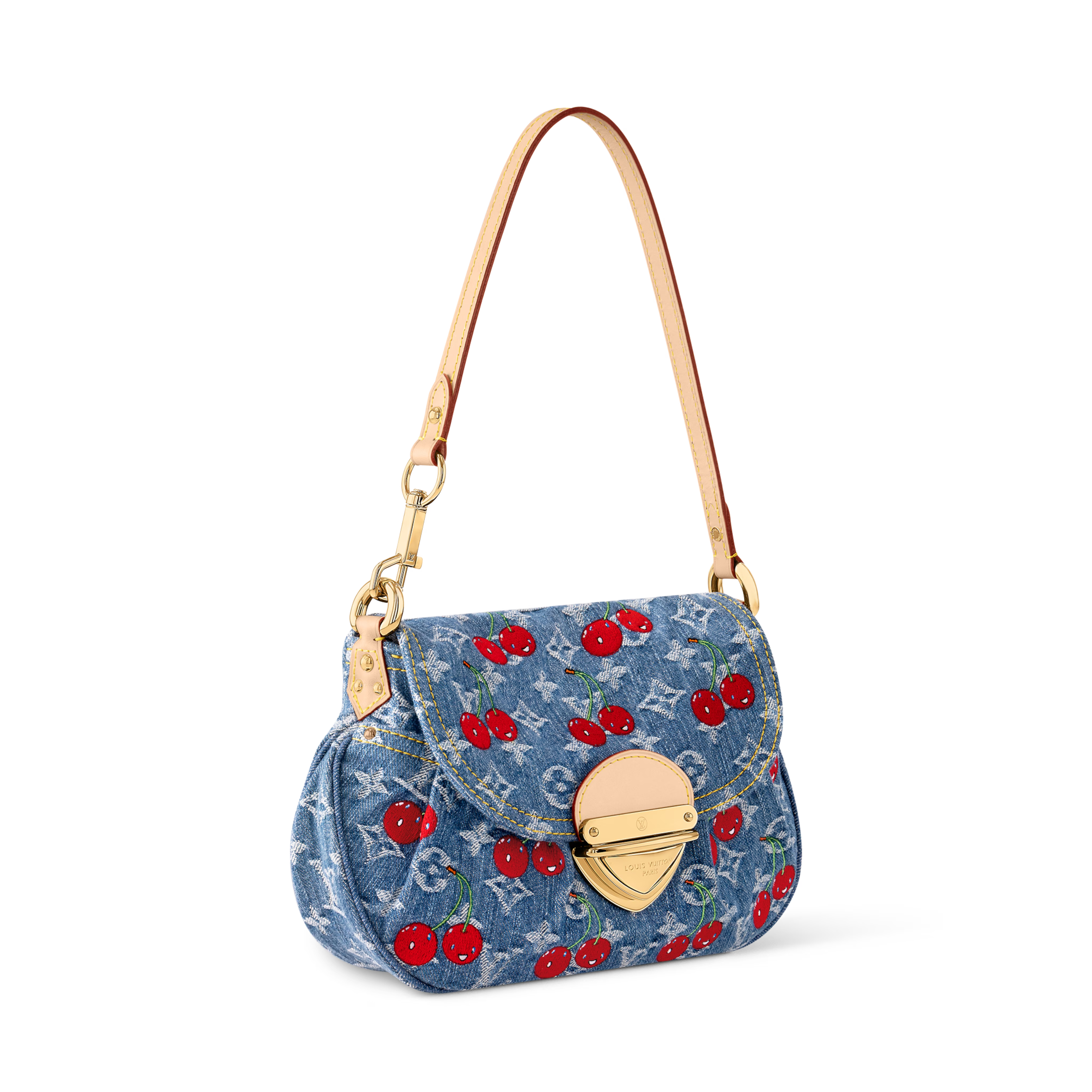 Louis Vuitton LV x TM Monogram Cherry Denim Sunset Shoulder Bag  – Blue