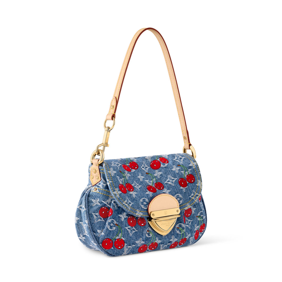 Louis Vuitton LV x TM Monogram Cherry Denim Sunset Shoulder Bag  – Blue