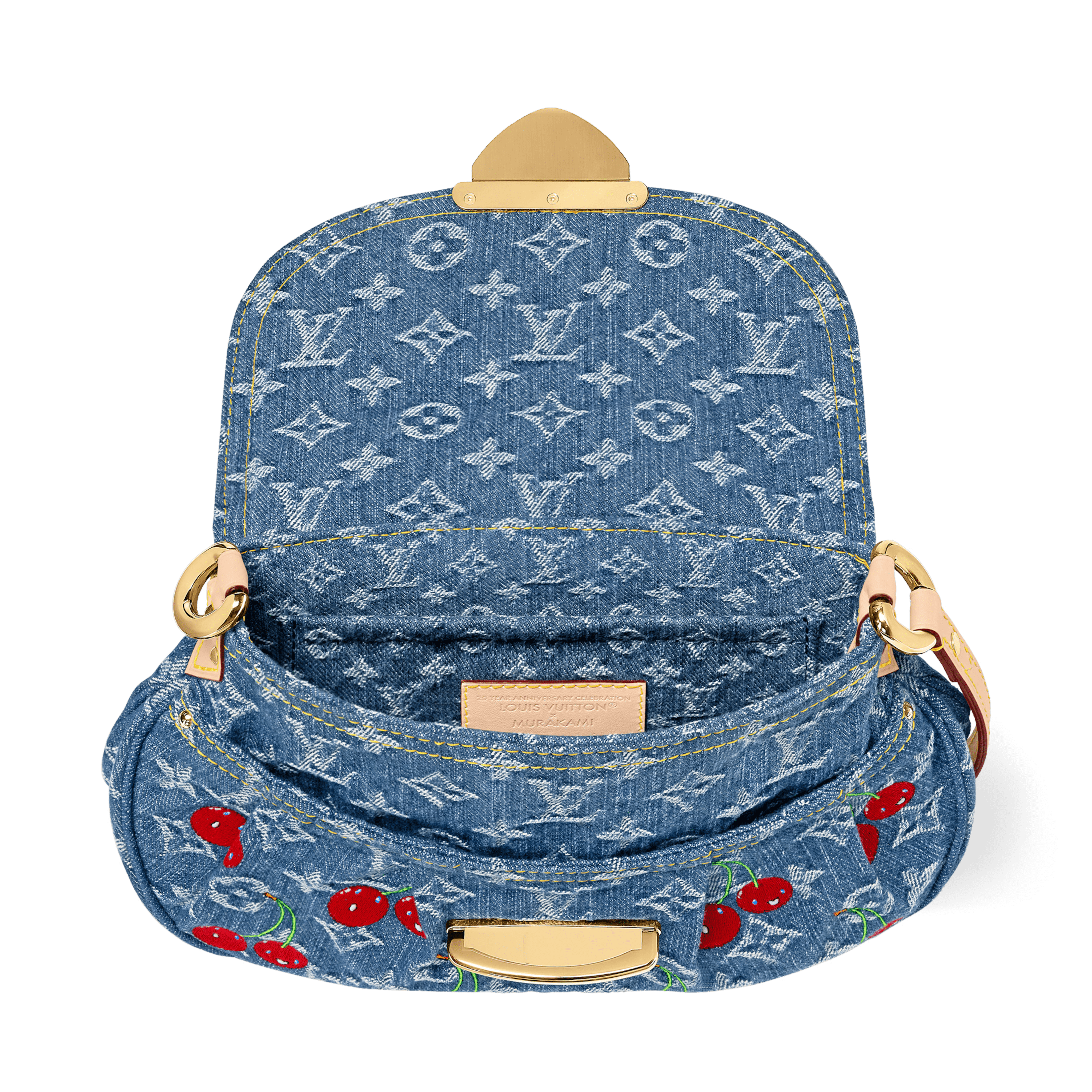 Louis Vuitton LV x TM Monogram Cherry Denim Sunset Shoulder Bag  – Blue