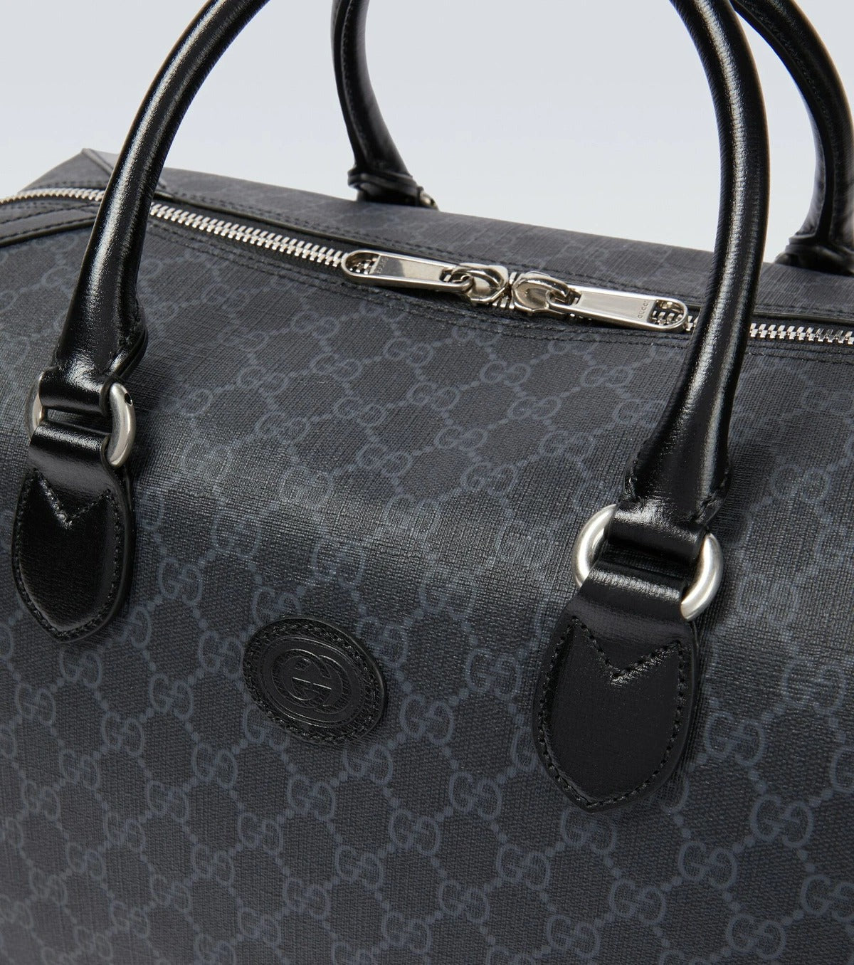 Gucci GG Supreme Canvas Interlocking G Duffle Bag – Black