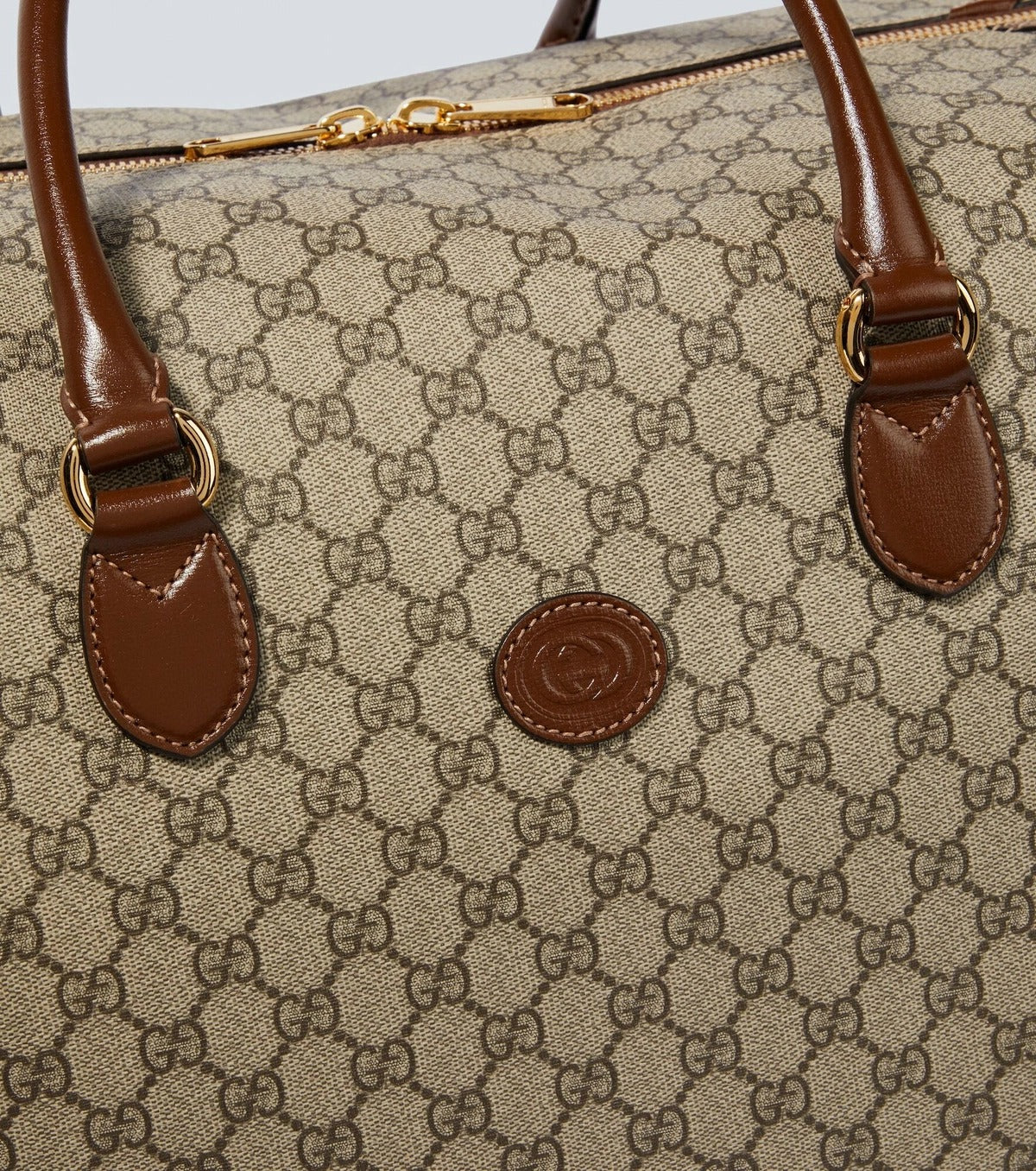Gucci GG Supreme Canvas Interlocking G Duffle Bag – Brown
